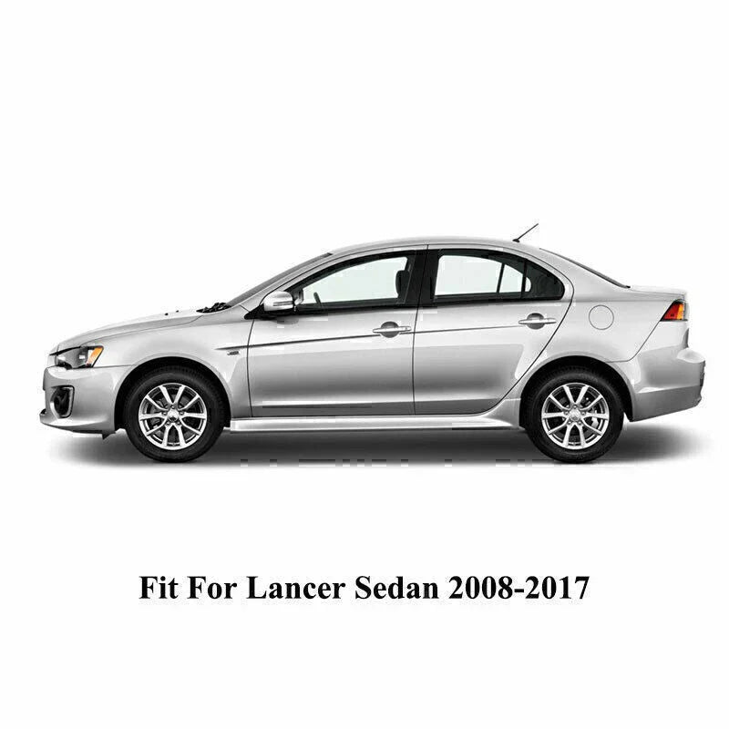 6 x Black Pillar Post Trim Set for Mitsubishi Lancer Sedan (2008-2017)