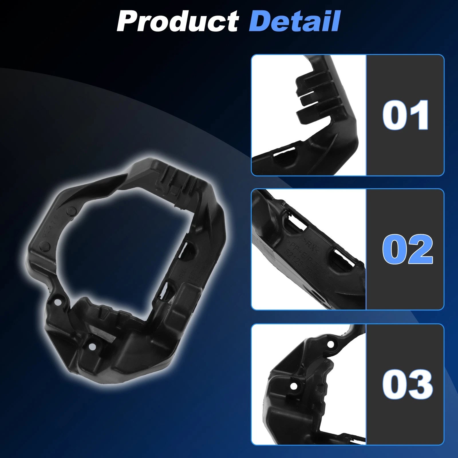 Fog Light Bracket for Lexus CT200h (2014–2017) No. 5212576030 Black