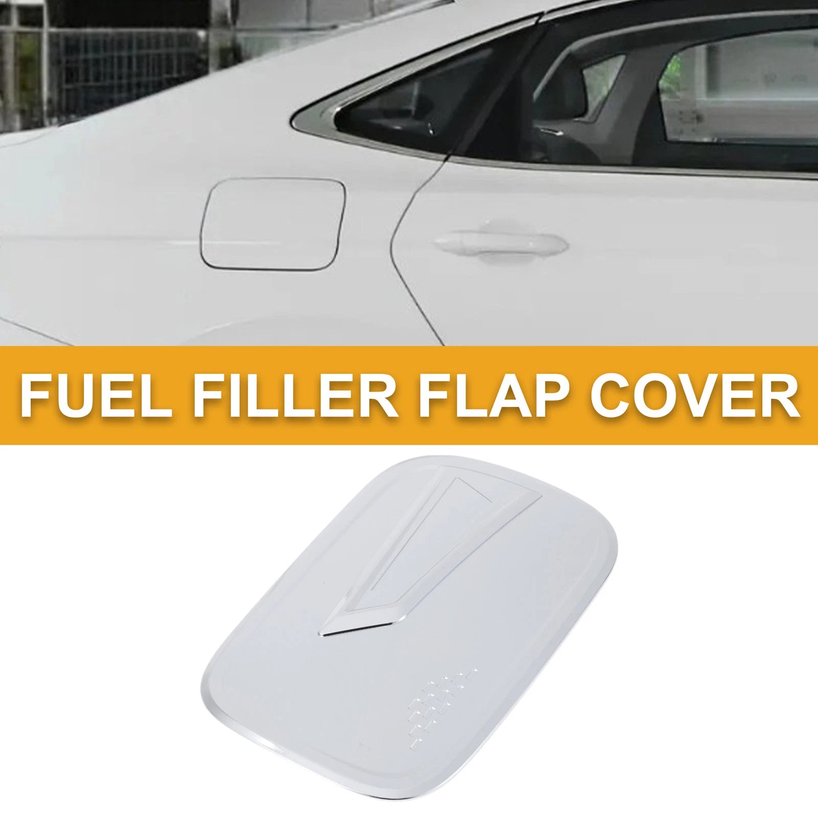 Fuel Tank Door Cap for Honda CR-V (2017–2022) Chrome Silver Tone