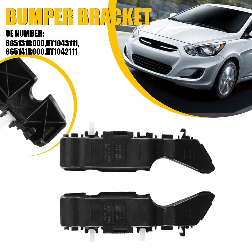 2X Front Bumper Cover Brackets for Hyundai Accent (2012–2017)