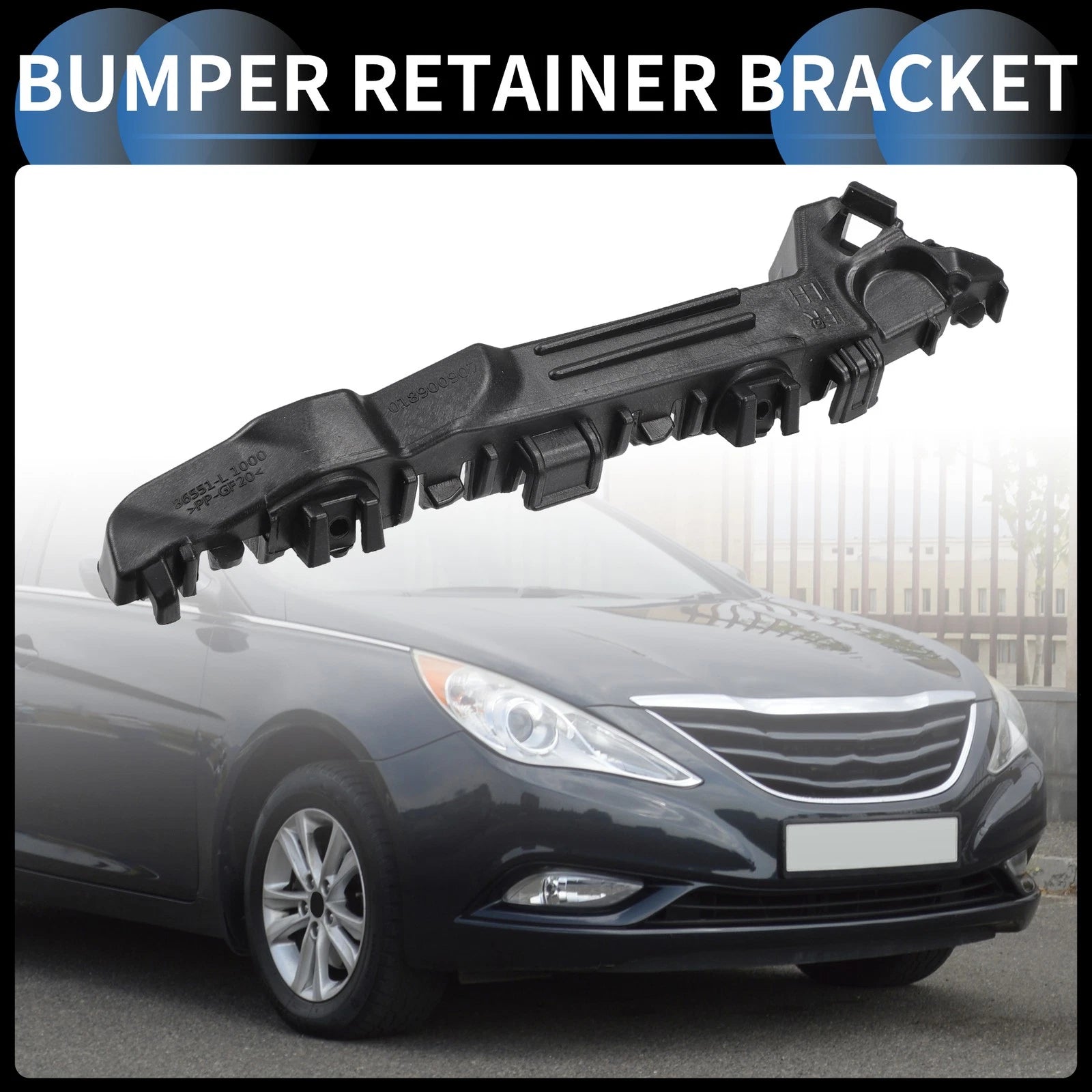 1pc Left Front Bumper Retainer Bracket No. 86551L1000 for Hyundai Sonata (2020–2023)