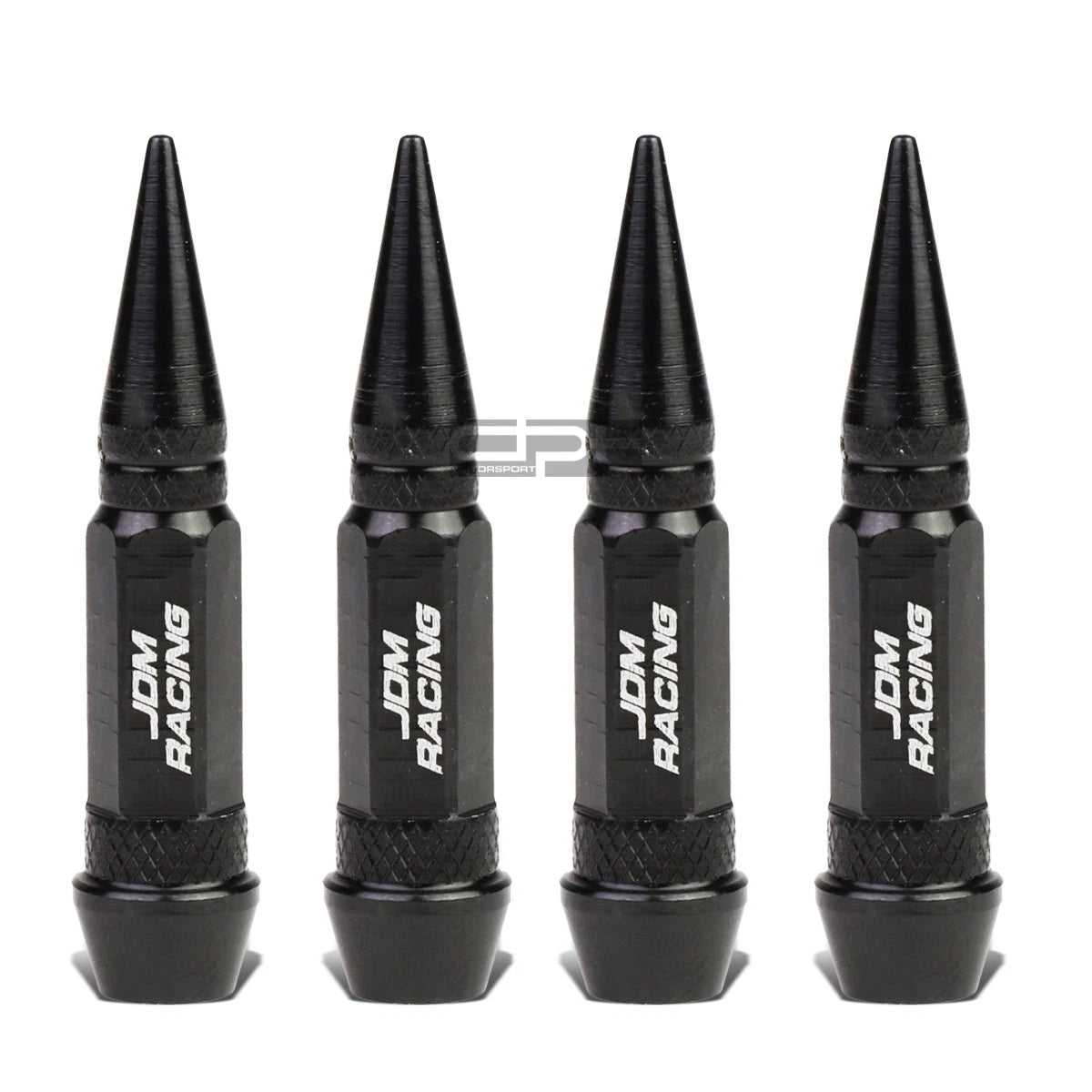 Set of 4 Black 60mm Universal Tire Rim Air Valve Dust Cover Caps