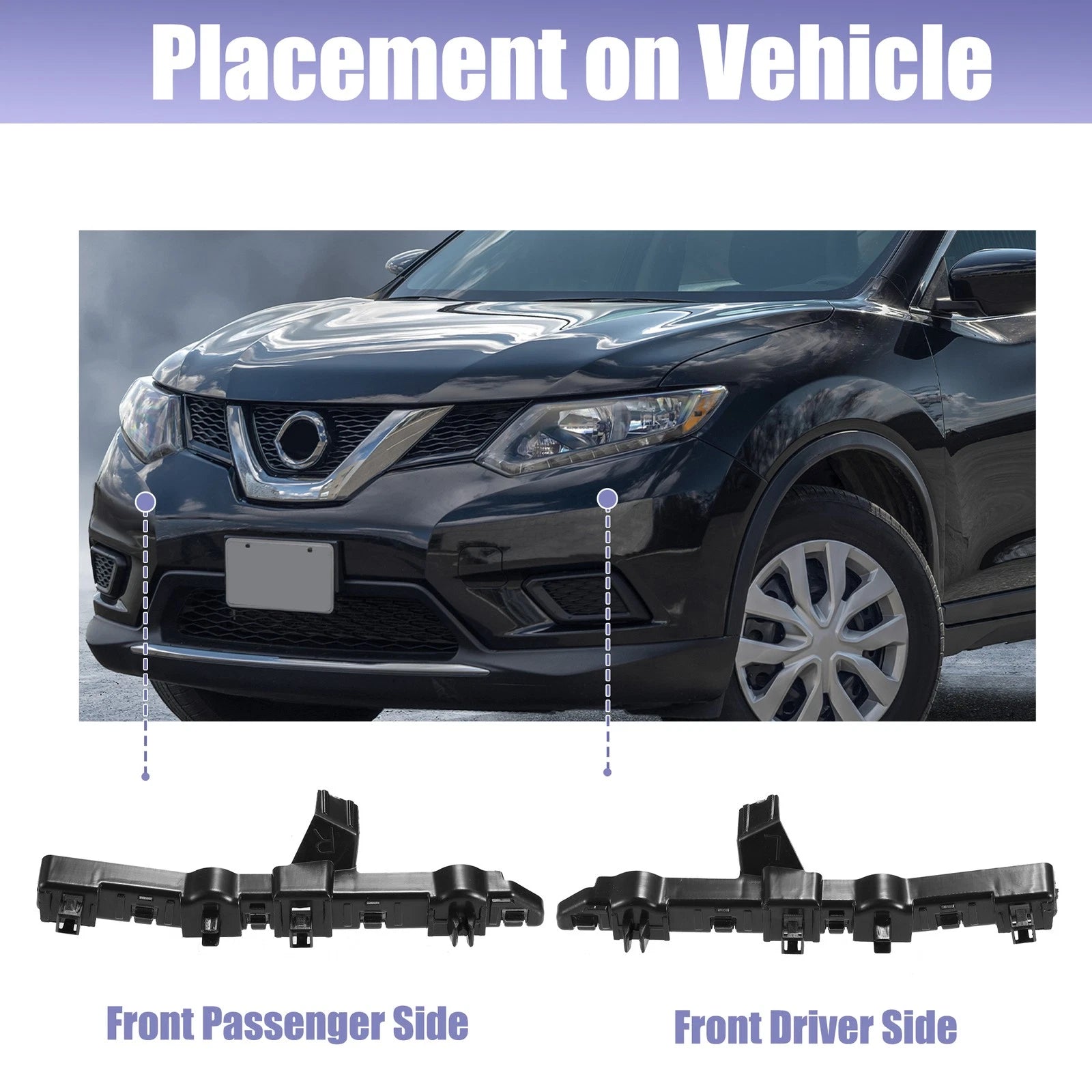 1 Pair Front Bumper Support Bracket for Nissan Rogue Sport (2017–2022)