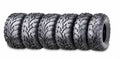 Set of 6 Wanda ATV UTV Tires 25x8-12 Front & 25x11-12 Rear 6PR