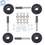 Set of 4 Trailer Axle Kits with 4 on 4" Bolt Idler Hub & 1" Round BT8 Spindle