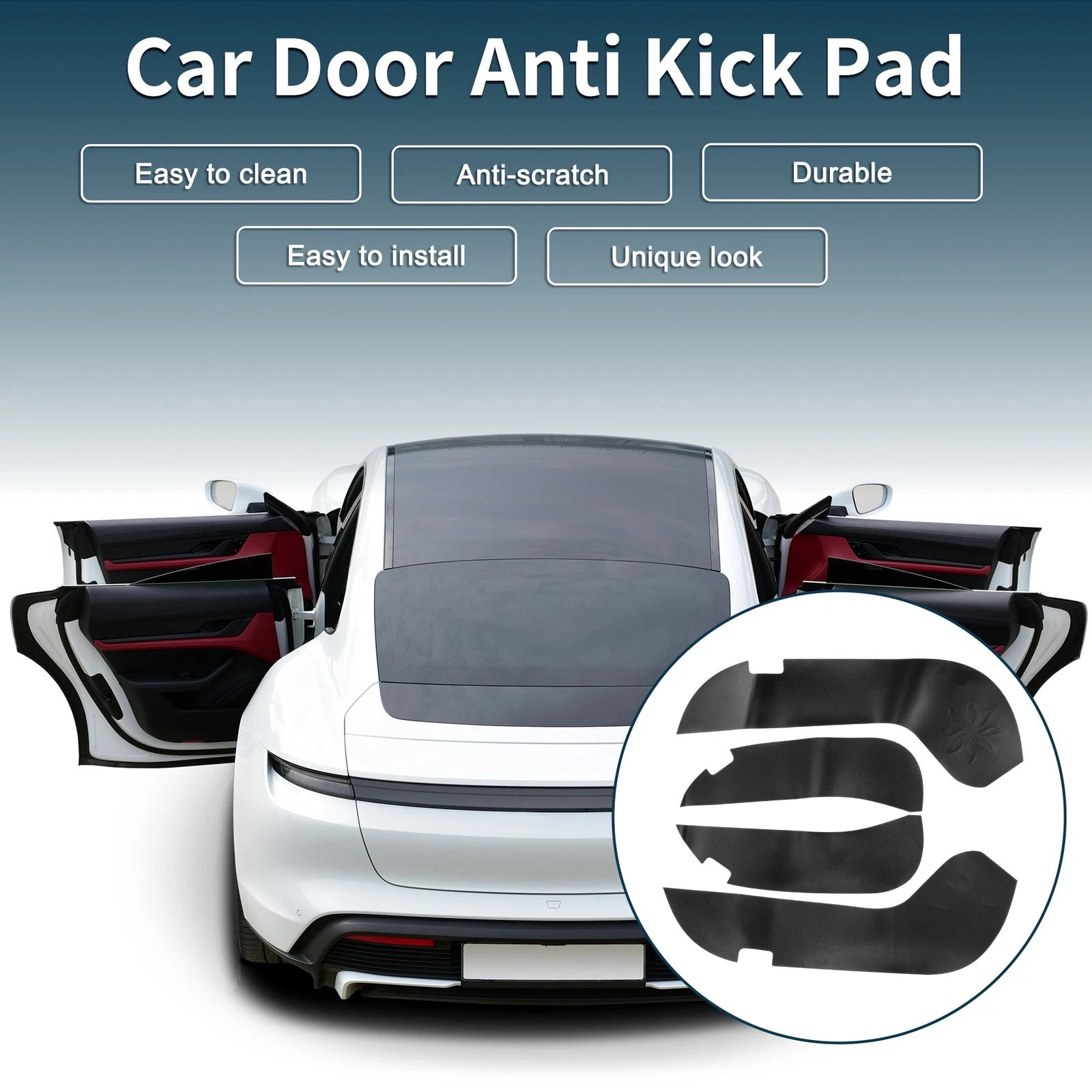 Faux Leather Anti Kick Pad Sticker for Lexus RX 350 (2023–2025)