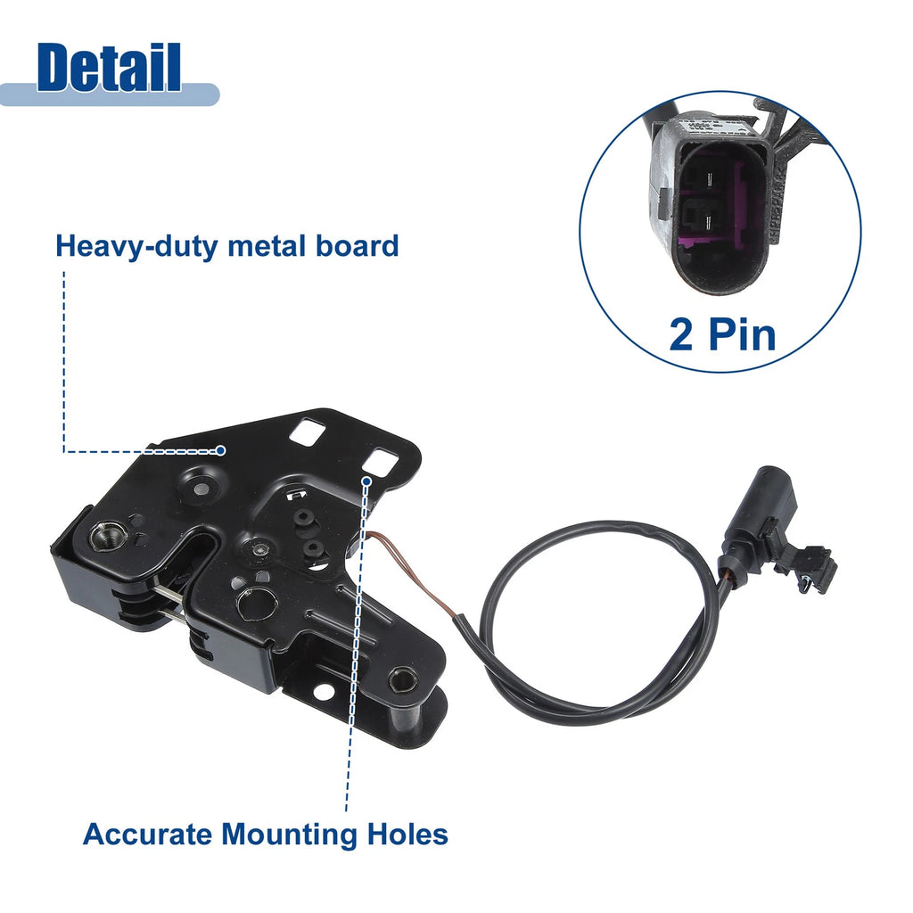 Hood Latch Assembly for Audi A6 S6 (2005–2011) Black