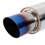 3"OD Titanium Burnt Tip Exhaust Muffler for Universal Applications