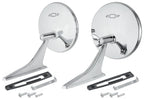Chrome Outside Door Mirrors Left Right Replacement for 1966–1968 Chevy Chevelle & El Camino