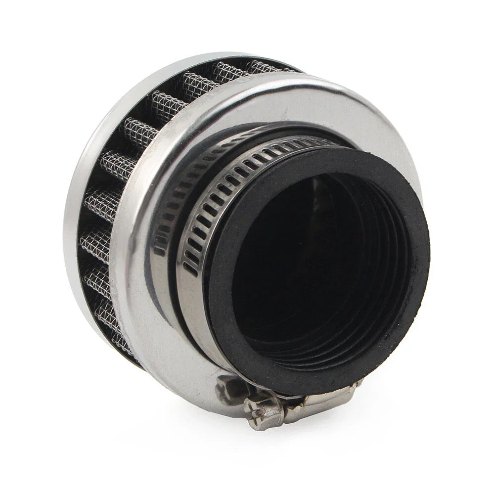 42mm Air Intake Filter Cleaner for Motorcycle - Rubber Bend, Steel Mesh