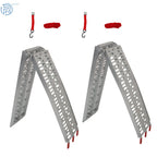 Set of 2 Aluminum Folding Loading Ramps for Truck Motorcycle ATV UTV