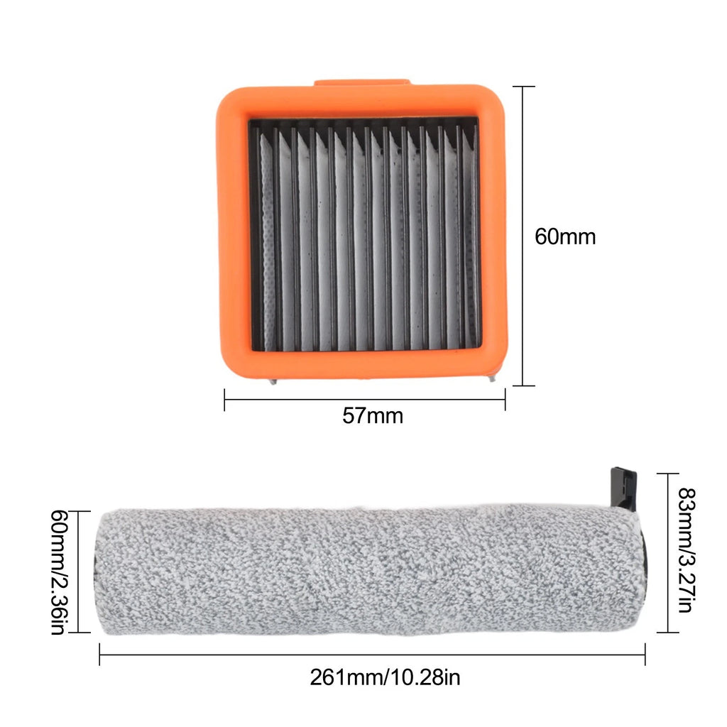Roller Brush Bar & HEPA Filter Kit for Uwant D5 D5 Pro D100 A60 V8 V10