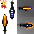 Universal Motorcycle Turn Signal Indicator Light Amber Sequential Flow