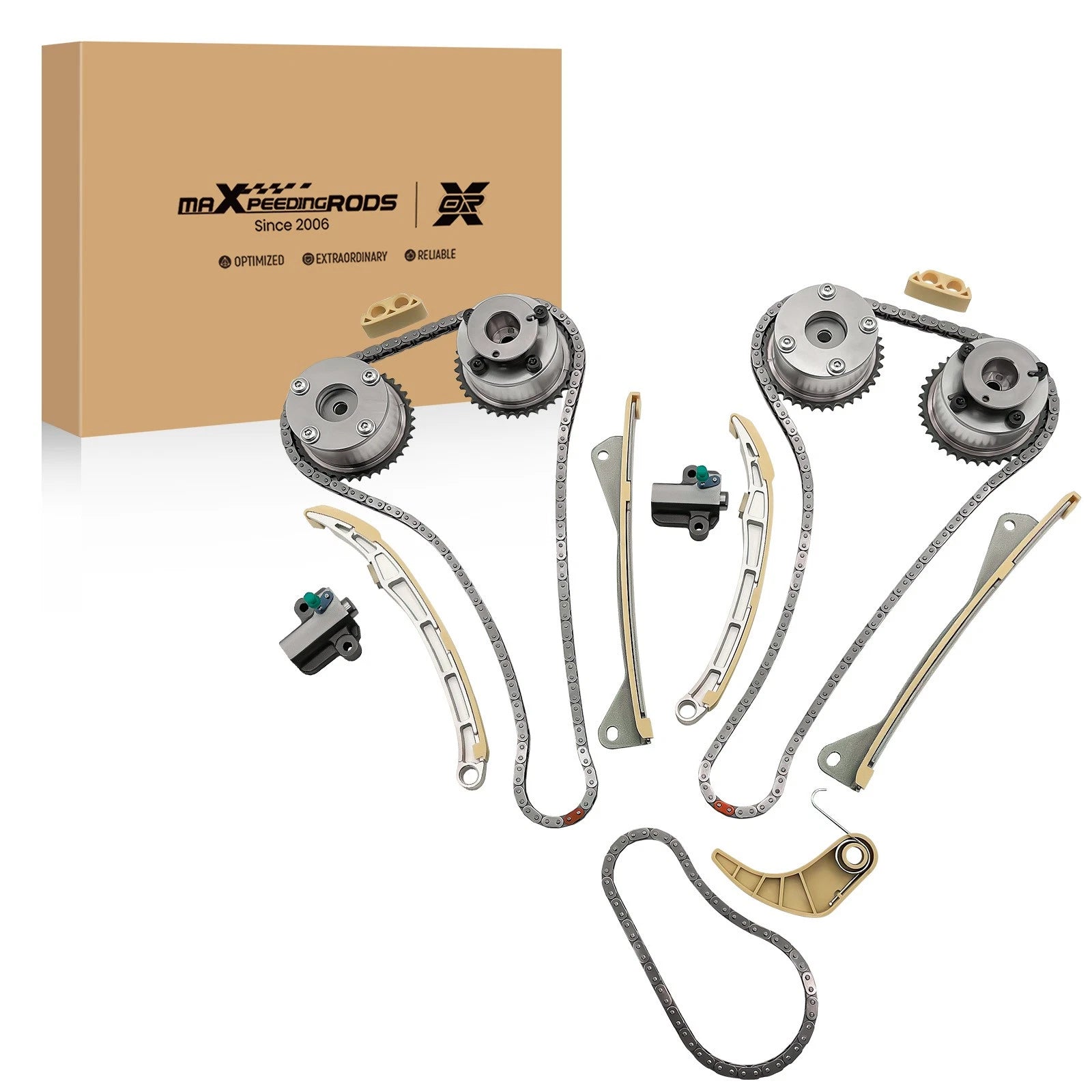 Timing Chain Kit VVT for Hyundai Kia Santa Fe Sorento Azera Genesis (2006–2019)