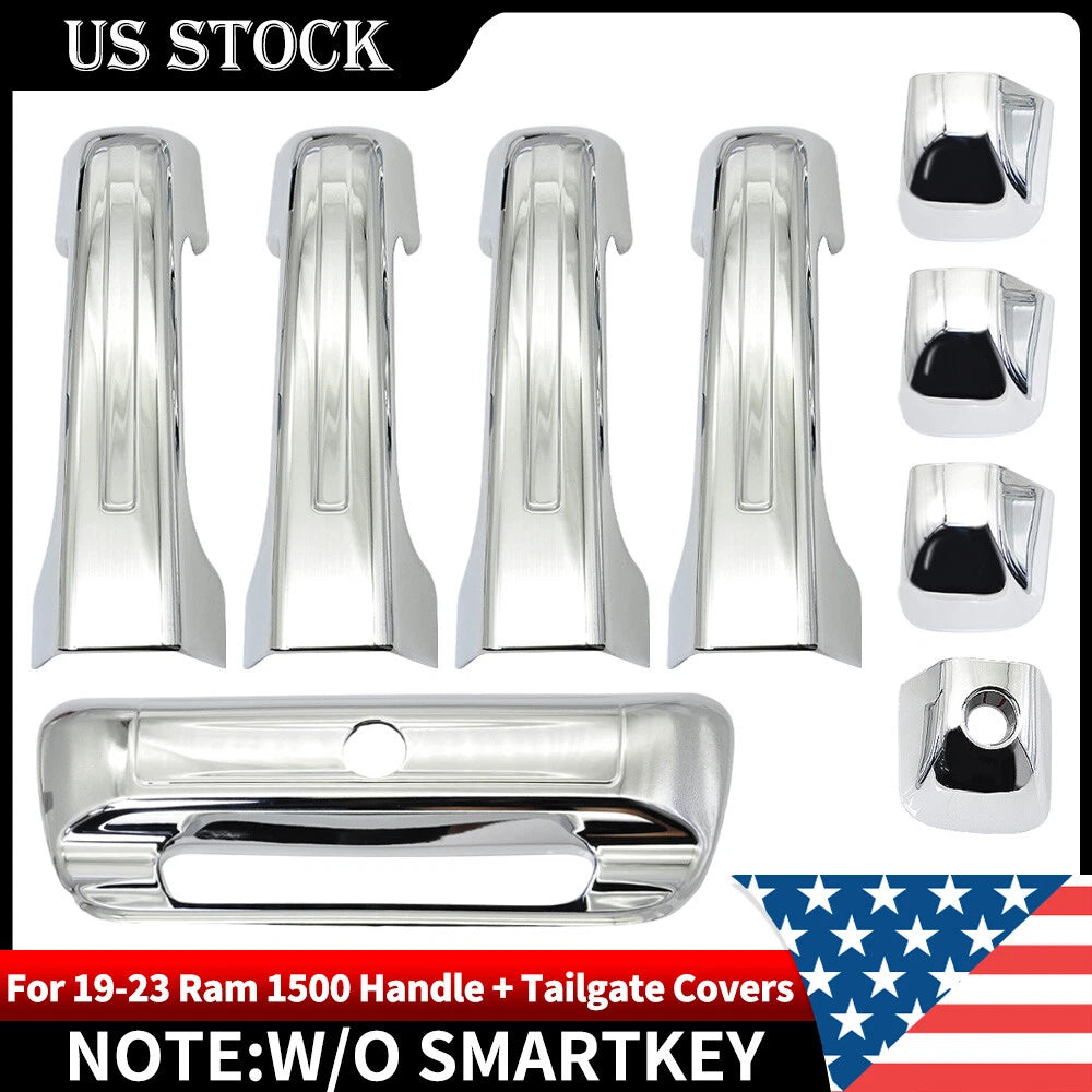 Chrome Door Handle & Tailgate Covers for Dodge Ram 1500 (2019–2023)