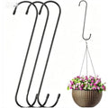 Set of 3 S Hooks 30cm Iron for Garden Tools, Bird Feeders