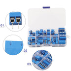 50 Pcs Screw Terminal Block Connector 5.0mm Pitch Straight Pin