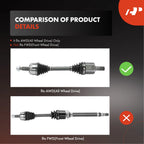 Front CV Axle Assembly for Jeep Renegade (2017–2021) Fiat 500X (2016–2018)