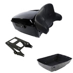 King Trunk Backrest Pad Mount Rack for Harley Touring Road Glide (2014–2026)