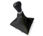 Leather Manual Shift Boot Cover for BMW F30 F31 F32 F33 M (2014–2019) Yellow Stitch