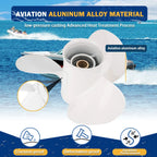 11 3/8x12 Aluminum Boat Propeller for Yamaha 25-60HP (13 Spline)