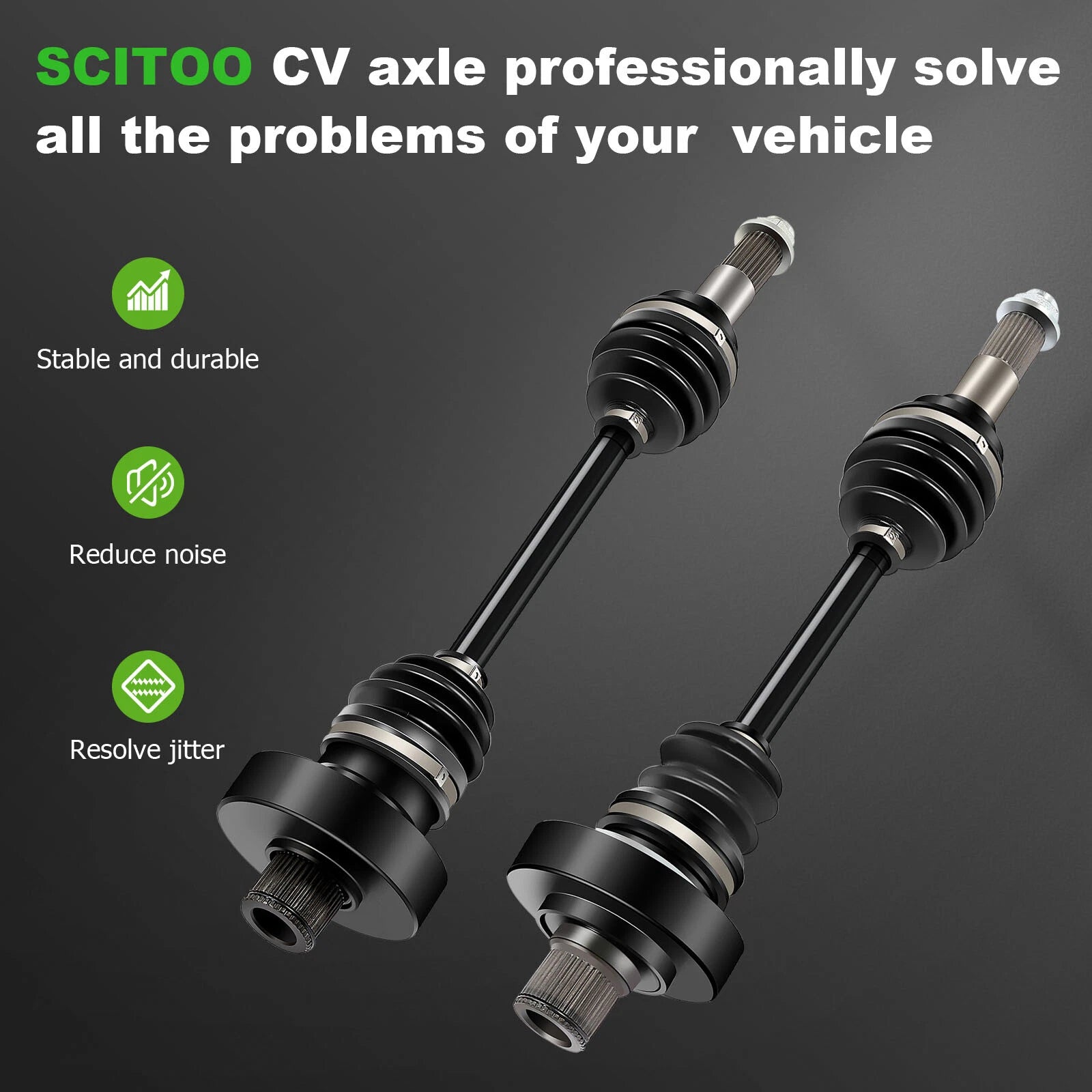 Set of 2 CV Axles for Yamaha Grizzly 660 (2003–2008)