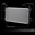Aluminum Core Radiator for Ford Tempo Ghia 2.3L 3.0L (1992–1994) DPI 1322