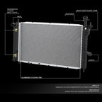 Aluminum Core Radiator for Ford Tempo Ghia 2.3L 3.0L (1992–1994) DPI 1322