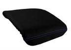 Console Lid Armrest Cover for Honda Pilot (2003–2008) Carbon Fiber Blue Stitch