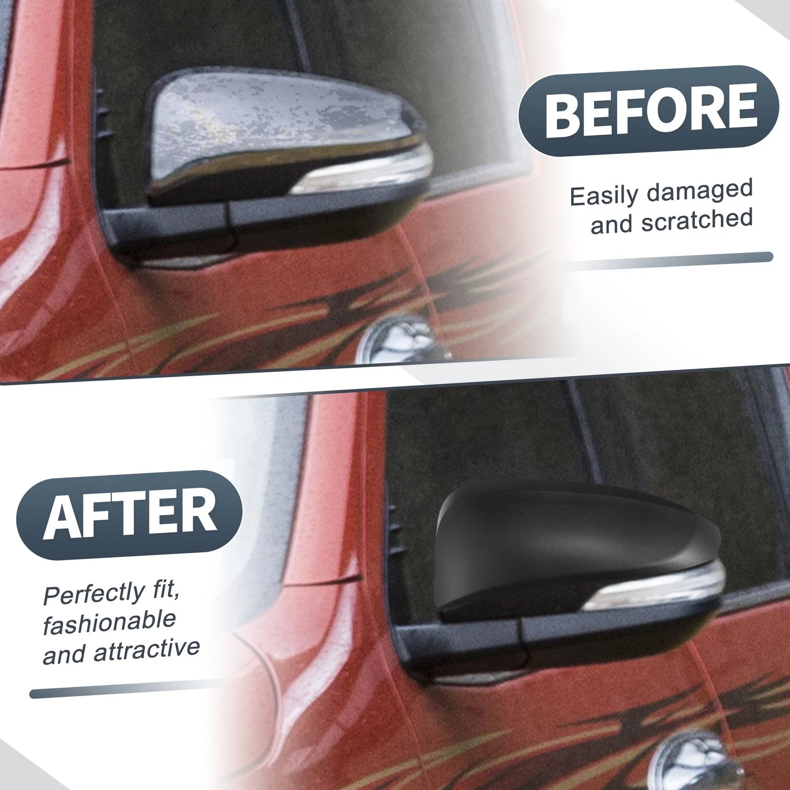 Left Side Rearview Mirror Cover Cap for Toyota Hilux (2015–2020)