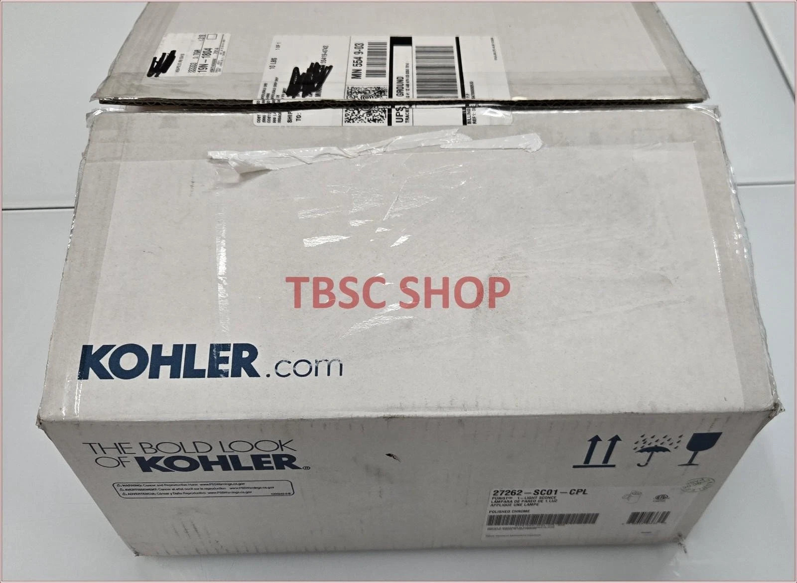 1-Light Polished Chrome Bathroom Vanity Light for Kohler Pursuit (N/A)