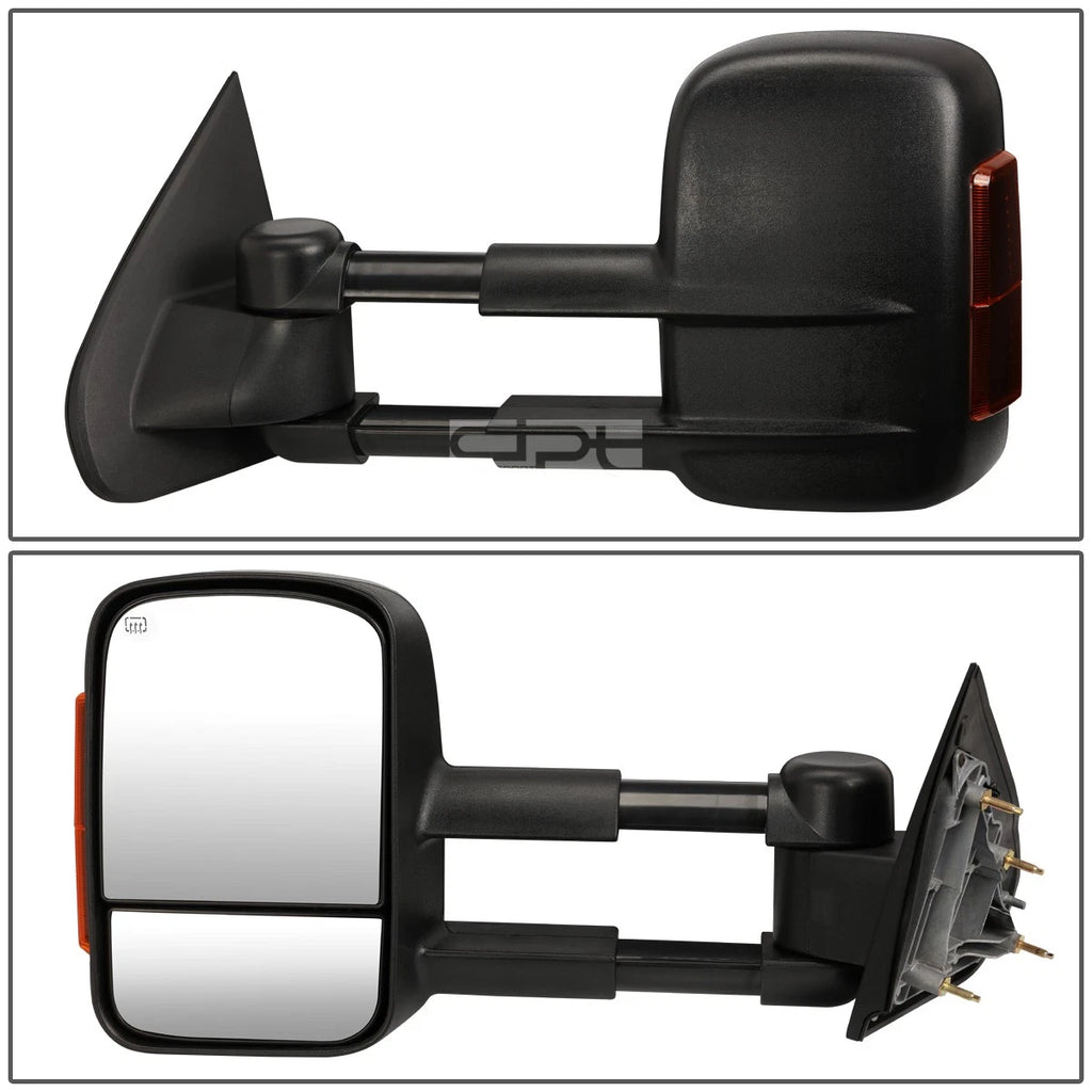 Set of 2 Power Heated LED Signal Light Towing Mirrors for GM GMTK2XX (2014–2020)