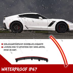 2X Red Lens LED Rear Bumper Side Marker Lights for Chevy Corvette C7 (2014–2019)