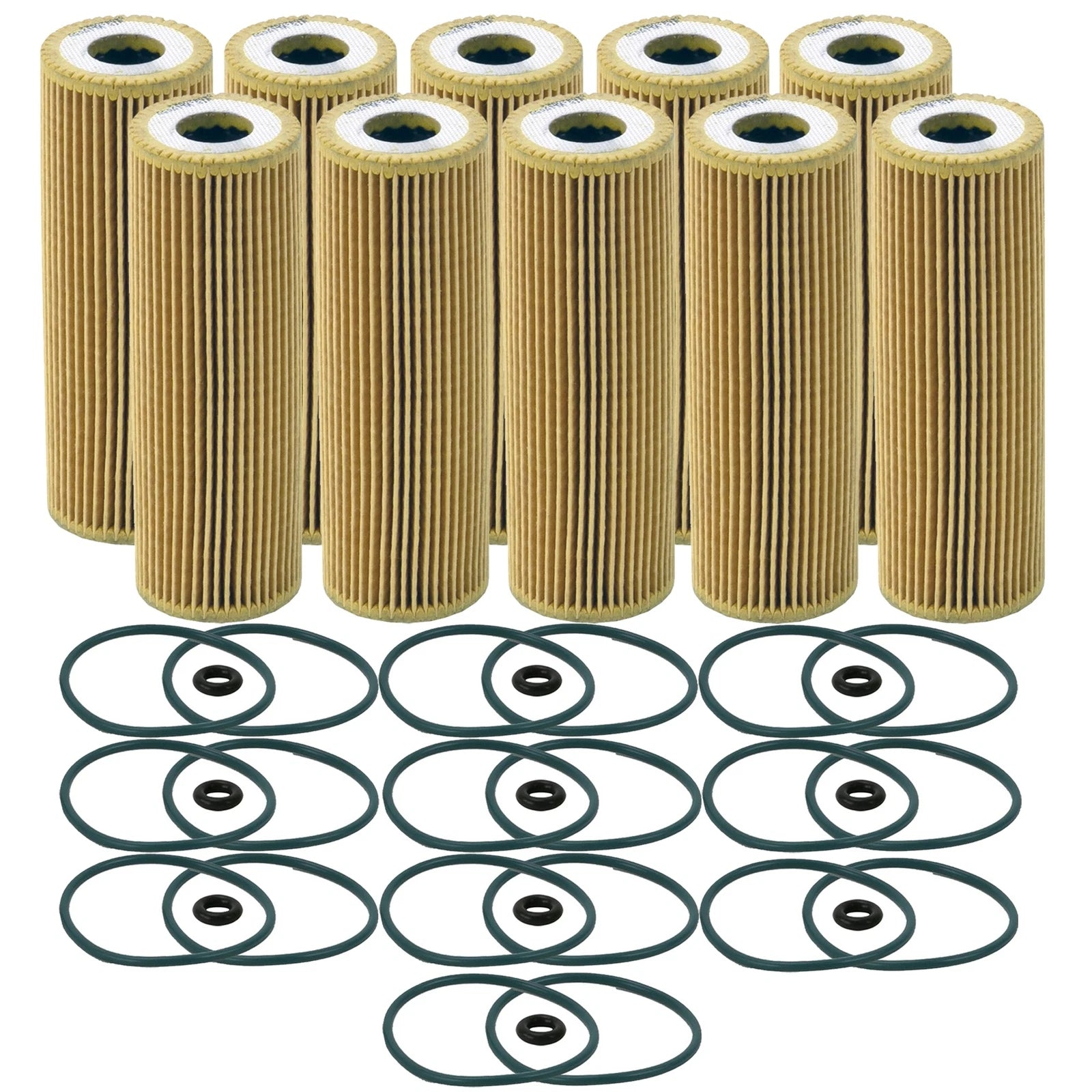 Set of 10 Engine Oil Filters for Ford Lincoln V6 Turbo