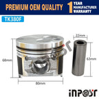 Set of 3 Piston Set W Rings for Thermo King TK380 TK380F TK3.80