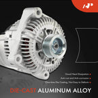 Alternator for BMW X5 (2009–2013) 220 Amp 12 Volt 6-Groove Pulley