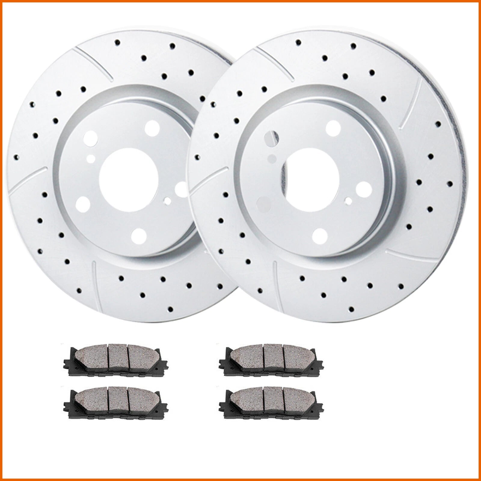 Front Brake Rotors + Ceramic Pads for Toyota Camry Avalon (2012–2017)