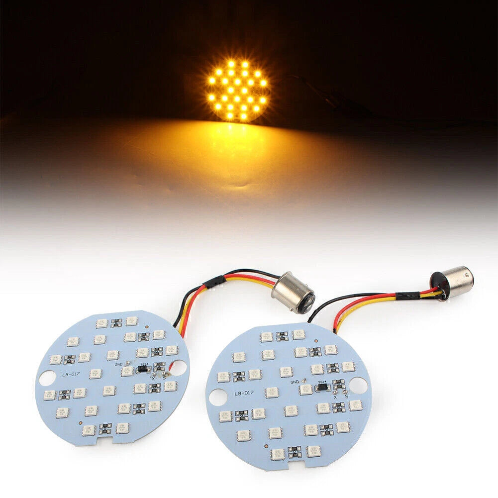 2X 1157 BAY15D 30LED Turn Signal/Daytime Running Light for Harley Models