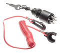 Ignition Key Switch with Lanyard for OMC Johnson Evinrude (5005801, 175974)