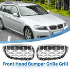 1 x Front Hood Bumper Grille Grill for BMW 328xi M3 335xi 328i Silver Tone