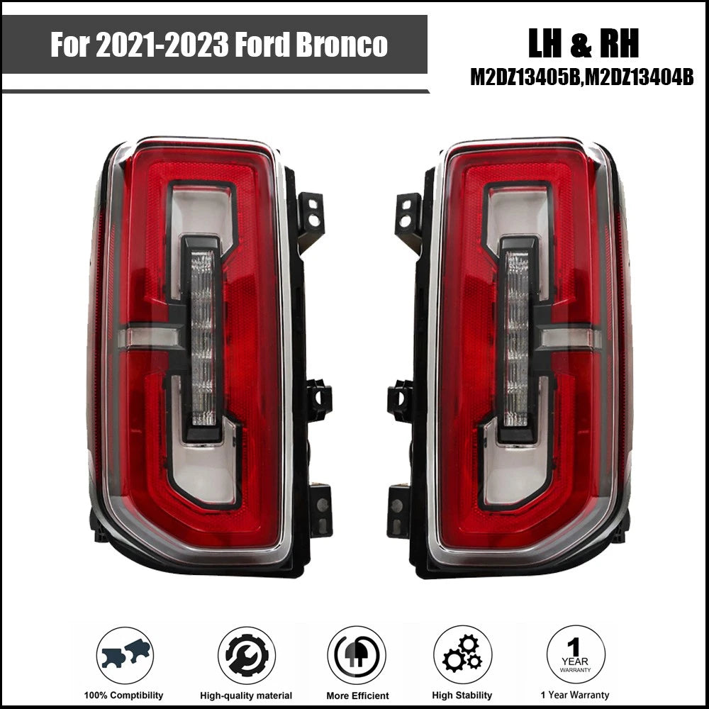 LED Tail Lights Assembly for Ford Bronco (2021â2023) Pair