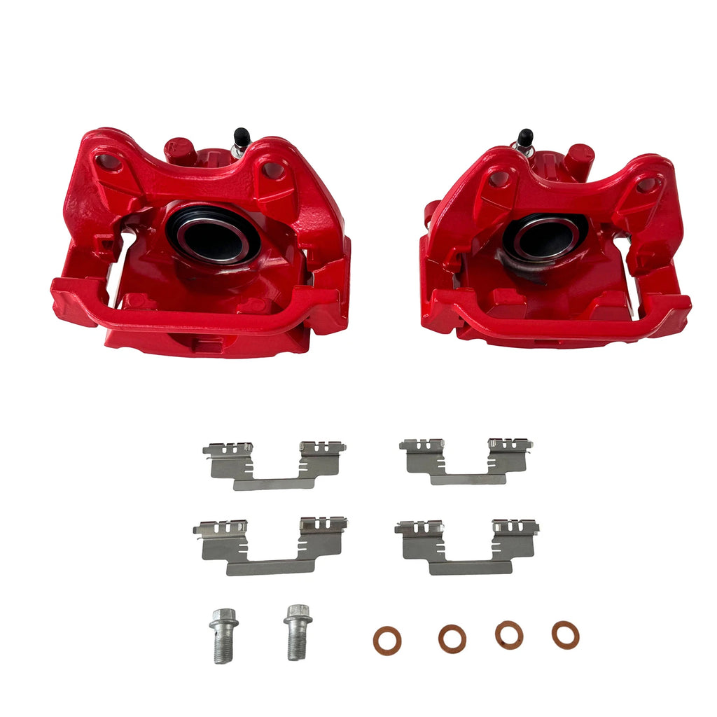 Pair Rear Red Calipers for Cadillac Escalade Chevrolet Silverado (2007–2020)
