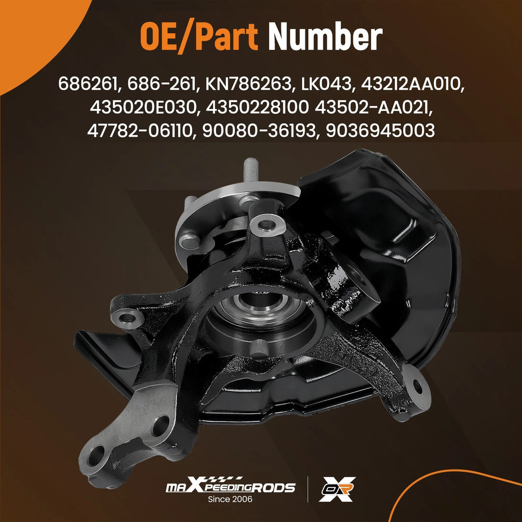 Front Steering Knuckle & Wheel Hub Bearing Assembly for Toyota Camry 686261