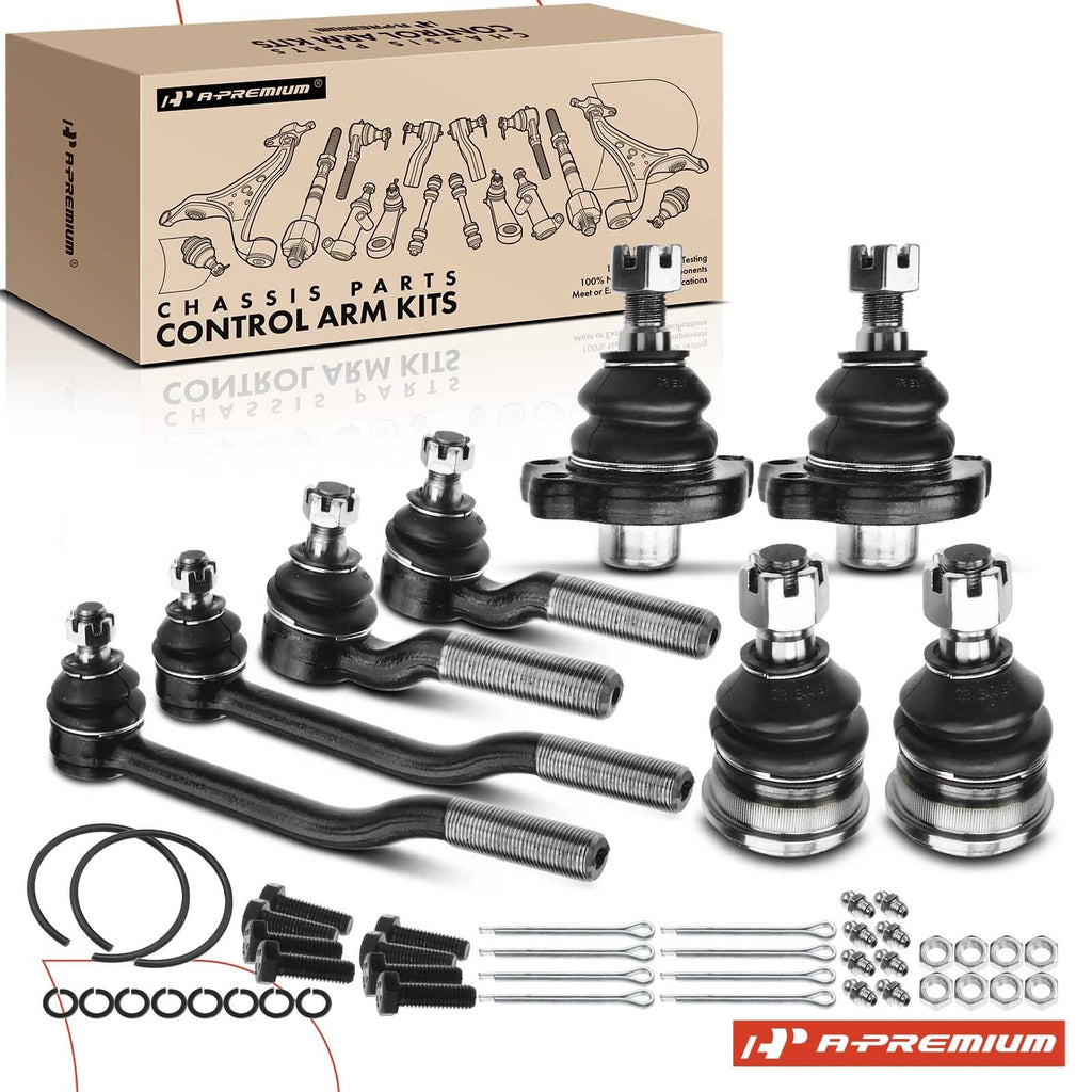 Set of 8 Front Tie Rod Ends for Nissan D21 (1986–1997)