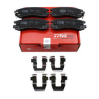 Set of 4 TRW Pro Rear Ceramic Slotted Brake Pads for Buick Chevy Oldsmobile Pontiac