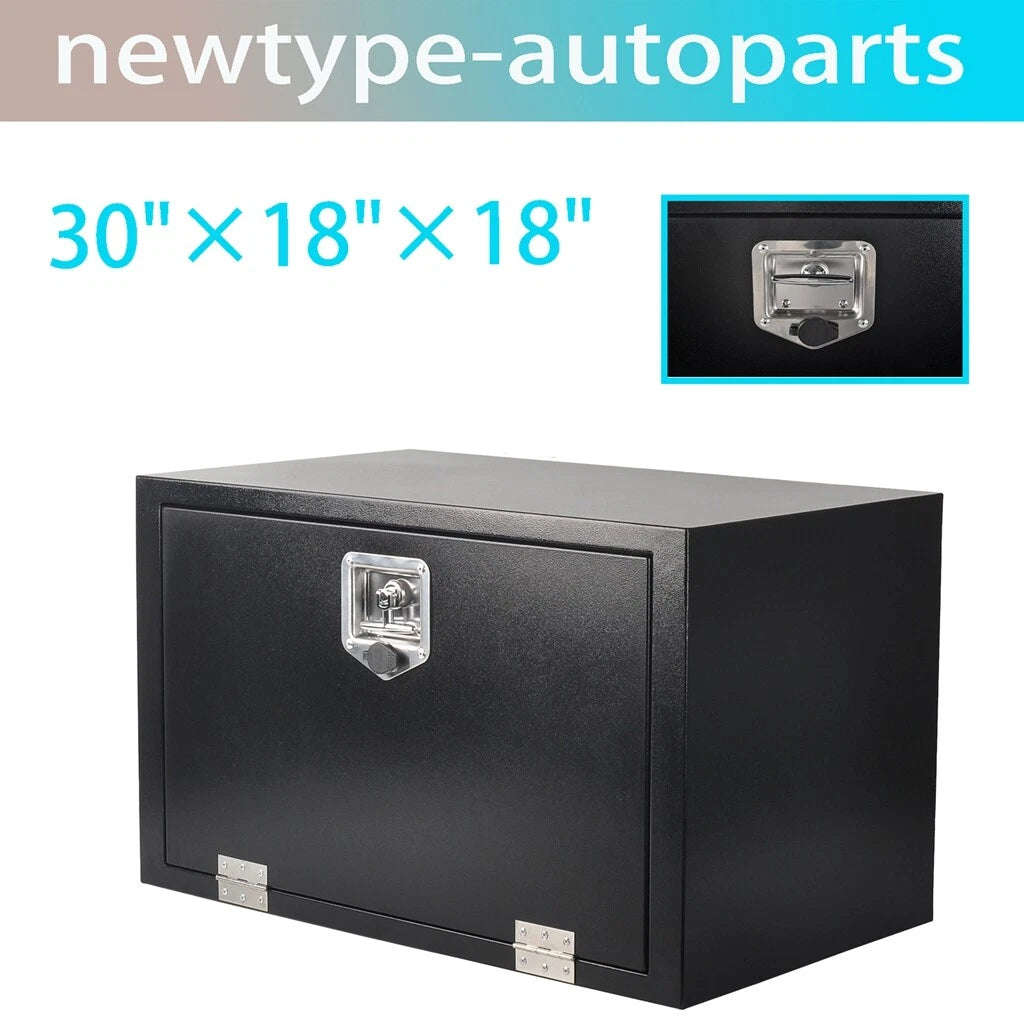 Tool Box for Pickup Truck (30"X18"X18", Black Steel)
