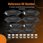 8Pcs Ceramic Brake Pads Kit for Jeep Liberty Wrangler (2007–2017)
