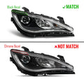 HID/Xenon Headlight Set for Chrysler Pacifica (2017–2020) w/LED DRL Black