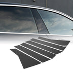 6pcs Window Trim Cover for Honda CR-V (2017–2022) Black Carbon Fiber