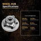 Front Wheel Bearing Hub for Ford Explorer, Aviator, Mercury Mountaineer (2002-2005)